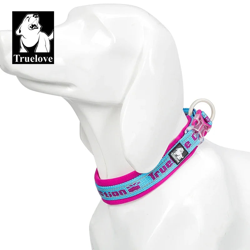 Truelove Pet Collar Nylon Reflective Sturdy Duraflex Buckle Small Cat Large Dog Traveling Running Cross Country Walking TLC50121