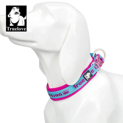 Truelove Pet Collar Nylon Reflective Sturdy Duraflex Buckle Small Cat Large Dog Traveling Running Cross Country Walking TLC50121