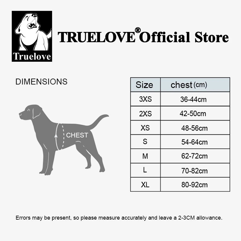 Truelove Floral Printing Mesh Padded Harness for All Breeds Quick Fit Dog Vest Harness Small Medium Large Dogs Outdoor TLH58122