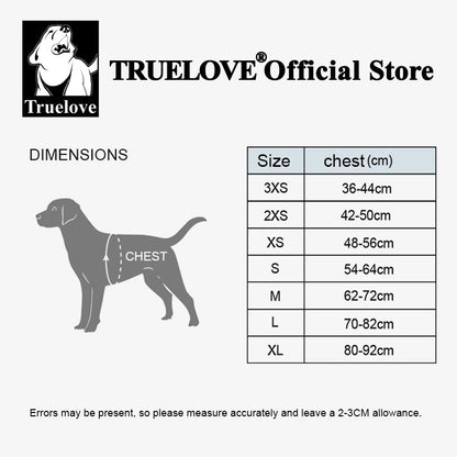 Truelove Floral Printing Mesh Padded Harness for All Breeds Quick Fit Dog Vest Harness Small Medium Large Dogs Outdoor TLH58122