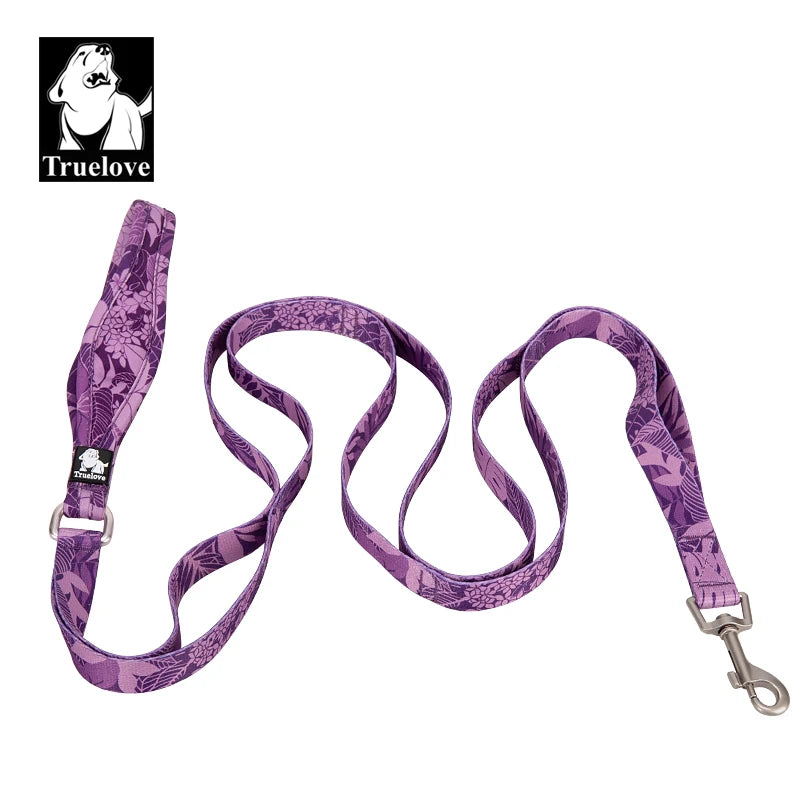 Truelove Floral Pet Leash Neoprene Padded Handle Extra Traffic Control Dog and Cat Strong Enough and Easy to Use Travel TLL3112