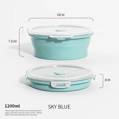 Collapsible Silicone Food Container with Lid