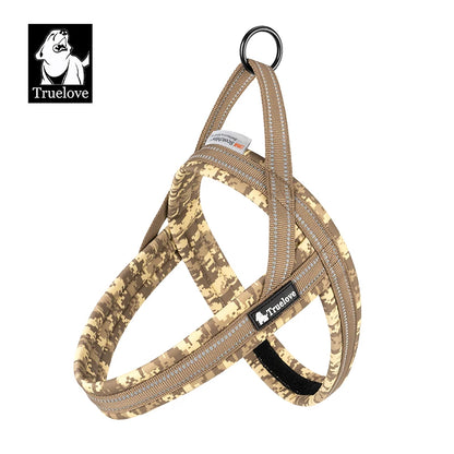 Truelove Floral Printing Mesh Padded Harness for All Breeds Quick Fit Dog Vest Harness Small Medium Large Dogs Outdoor TLH58122