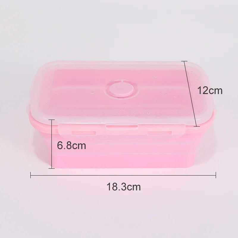 Collapsible Silicone Food Container with Lid