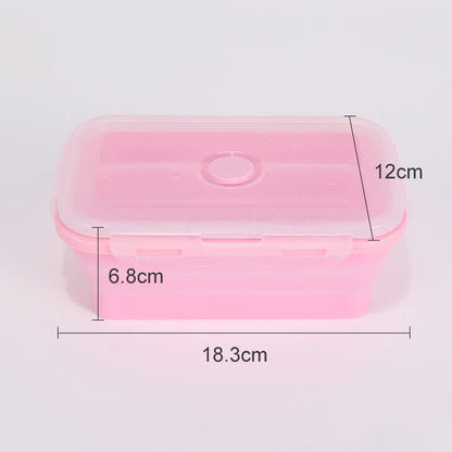 Collapsible Silicone Food Container with Lid