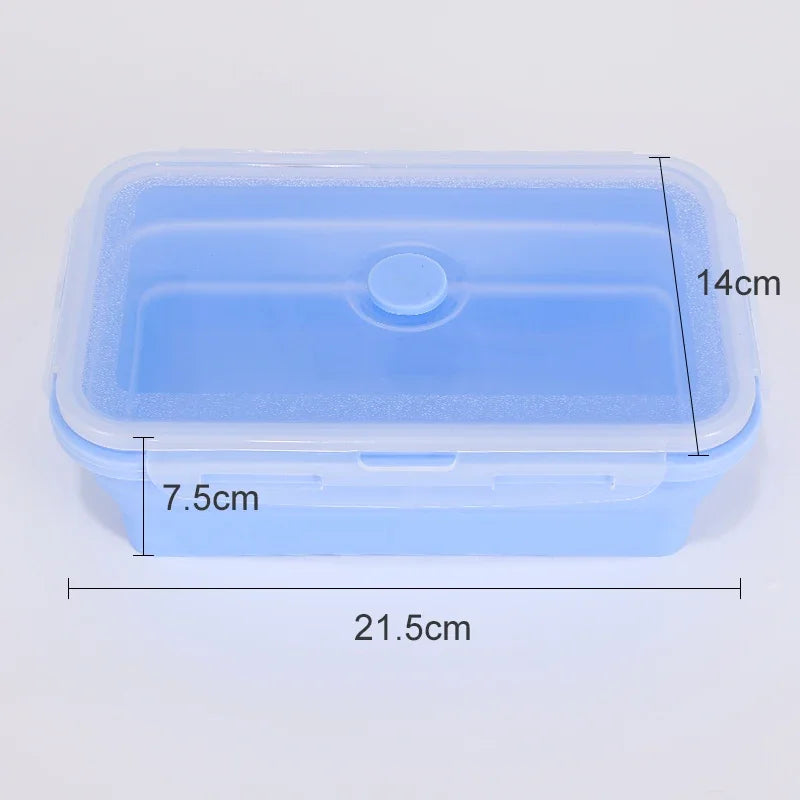 Collapsible Silicone Food Container with Lid