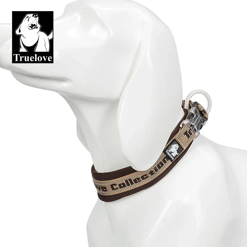 Truelove Pet Collar Nylon Reflective Sturdy Duraflex Buckle Small Cat Large Dog Traveling Running Cross Country Walking TLC50121