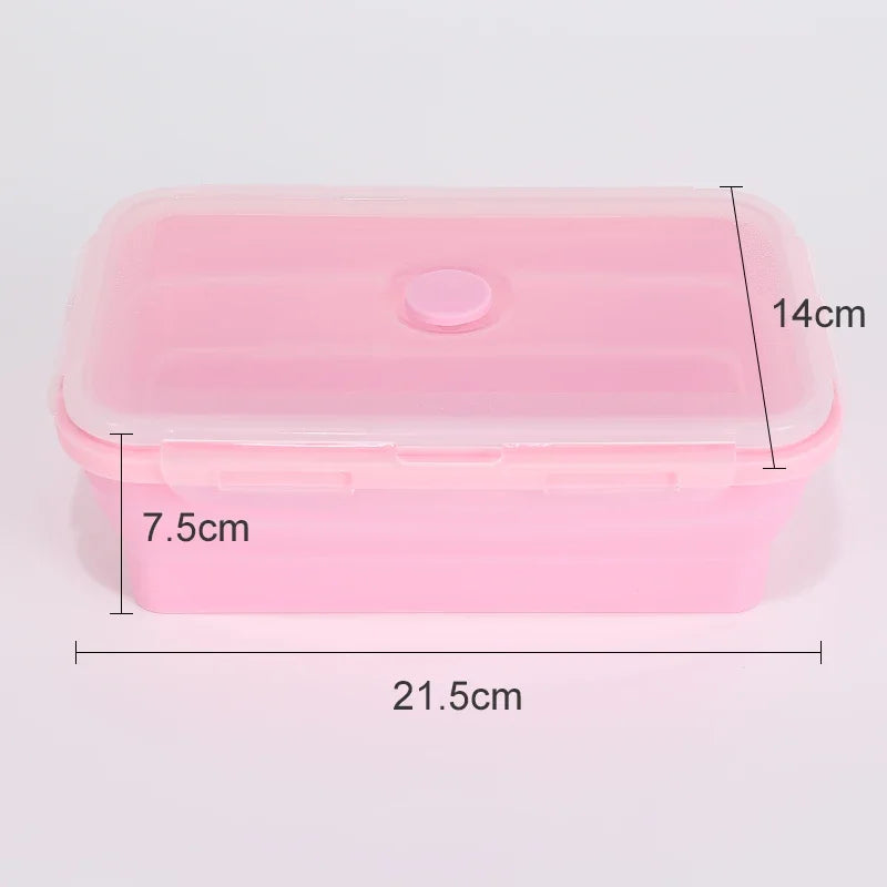 Collapsible Silicone Food Container with Lid