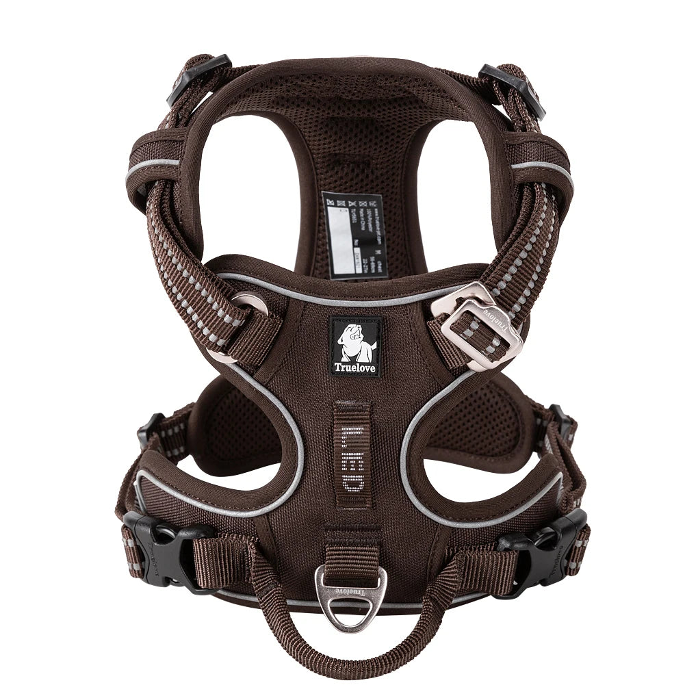 Truelove New Pet Harness Premium Anti Pull Reflective Light Up Nylon Breathable Adjustable Dog Harness Training Vest TLH5657