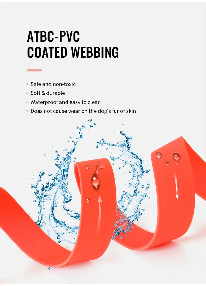 Truelove Pet Leash Waterproof Odor Proof Easy Grip Durable Lightweight Premium Coated ATBC-PVC Dog Lead Fast Clasp TLL3211