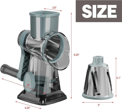 3-in-1 Rotary Cheese Grater & Vegetable Slicer
