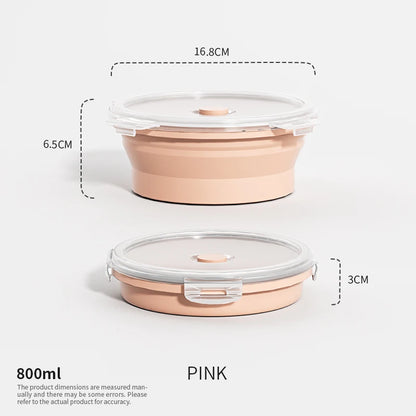 Collapsible Silicone Food Container with Lid