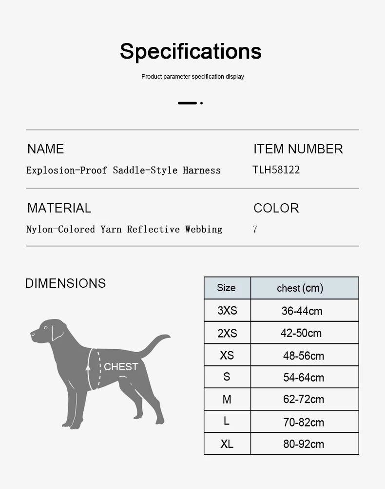Truelove Floral Printing Mesh Padded Harness for All Breeds Quick Fit Dog Vest Harness Small Medium Large Dogs Outdoor TLH58122