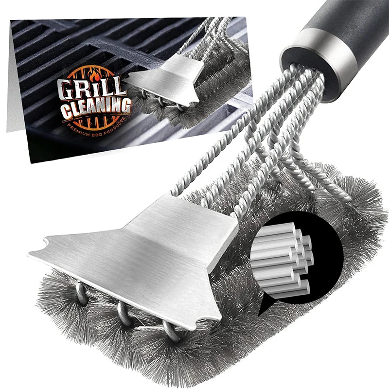 Stainless Steel Grill Brush & Scraper