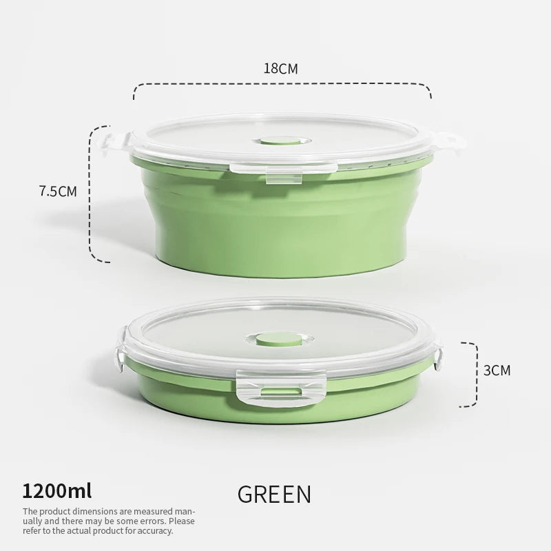 Collapsible Silicone Food Container with Lid