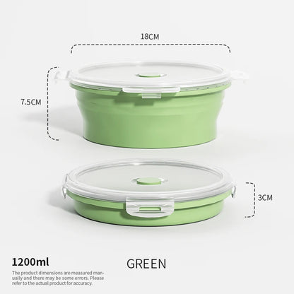 Collapsible Silicone Food Container with Lid