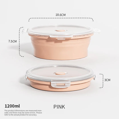 Collapsible Silicone Food Container with Lid