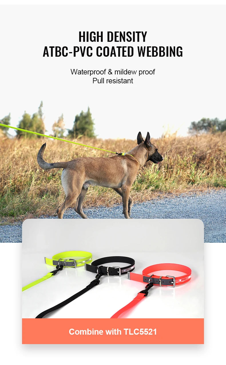 Truelove Pet Leash Waterproof Odor Proof Easy Grip Durable Lightweight Premium Coated ATBC-PVC Dog Lead Fast Clasp TLL3211