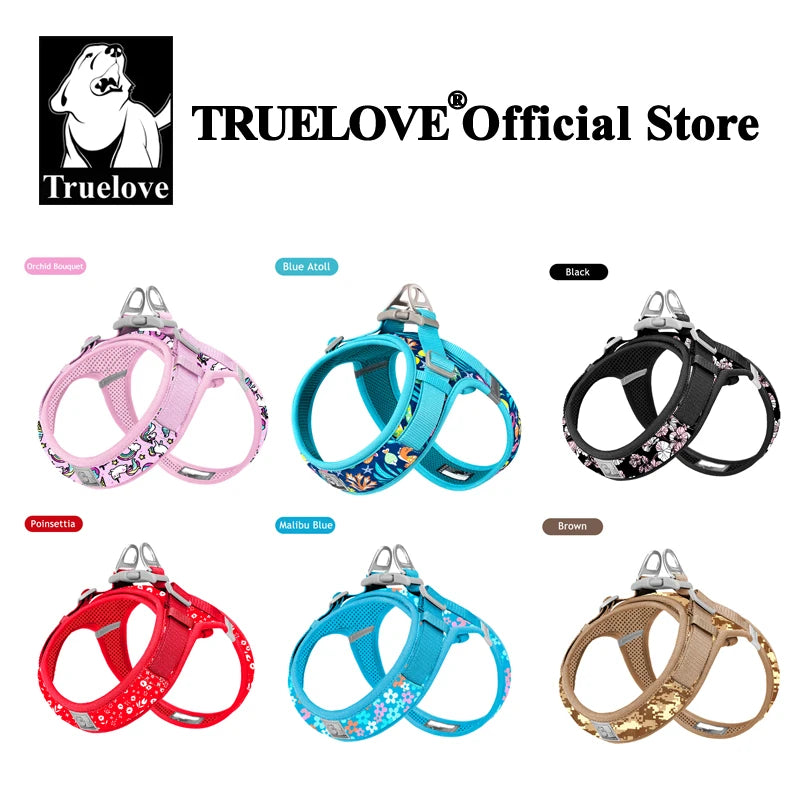 Truelove Easy to Take-on Dog Harness Soft Material Fashion Design Adjustable Reflective Pet Har TLH3013 TLH30131