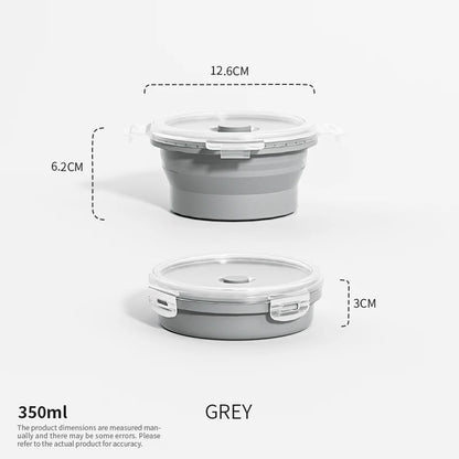 Collapsible Silicone Food Container with Lid