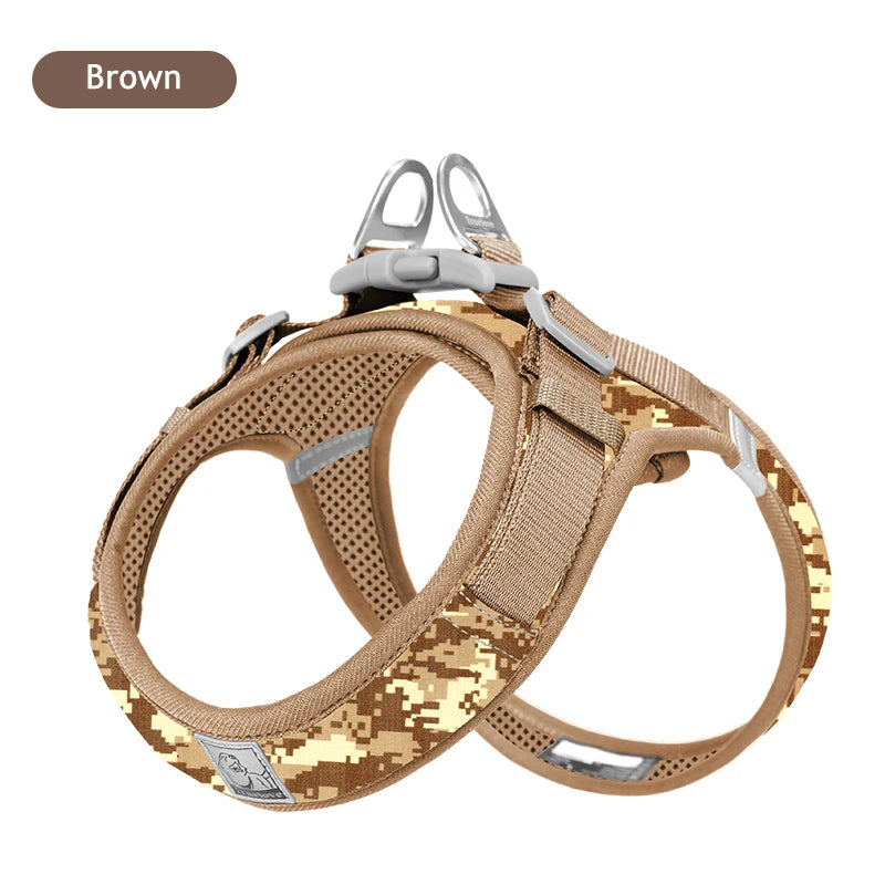 Truelove Floral Printing Mesh Harness for Dogs and Cats Small and Medium Breeds All Weather Adjustable Summer Walking TLH30131